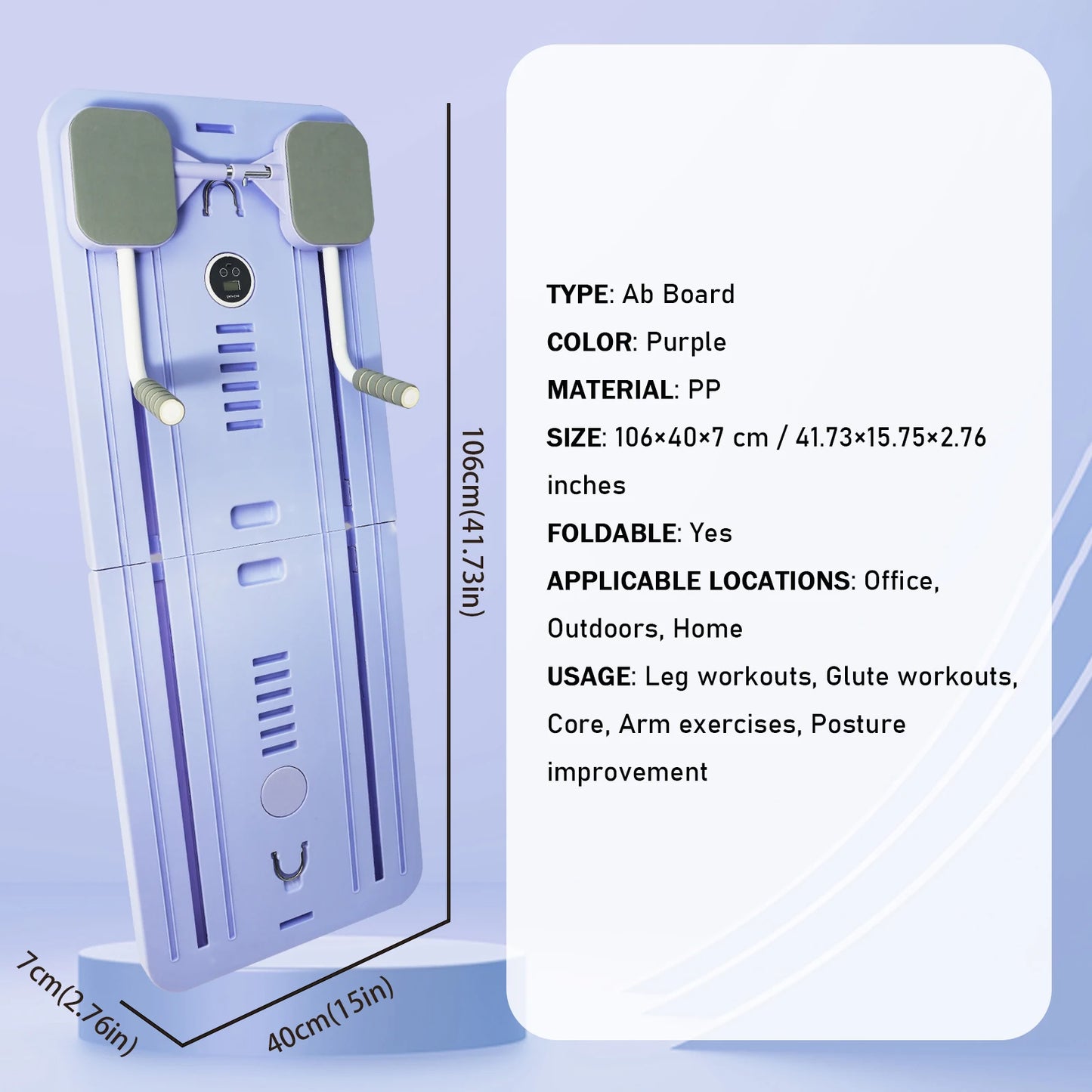 Adjustable Pilates Board for Home Workout and Core Strength