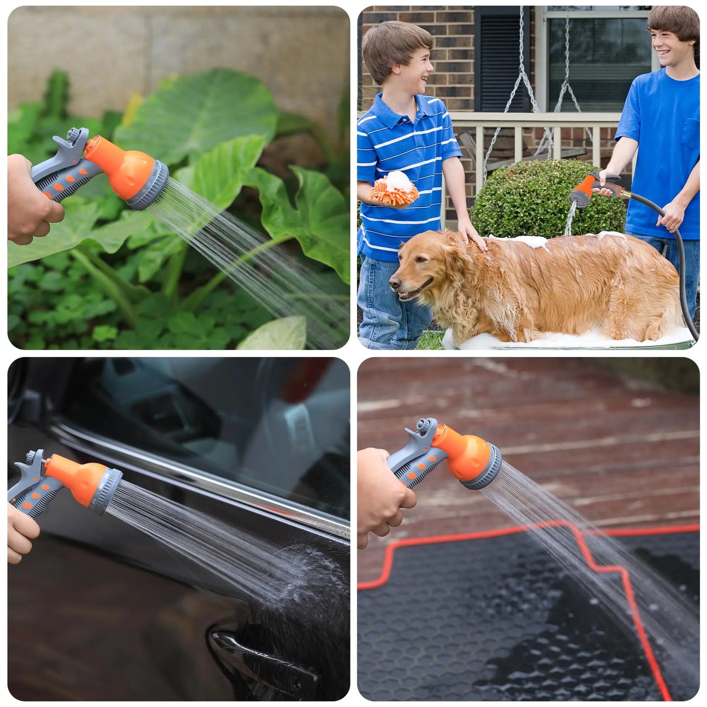 Retractable Garden Hose Reel with 9 Function Sprayer System