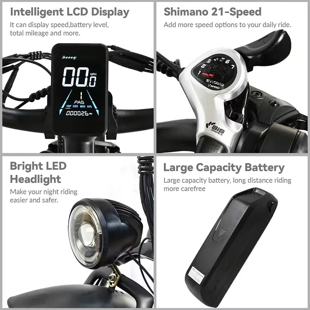 Powerful Electric Bike with Dual Motor and Fat Tires