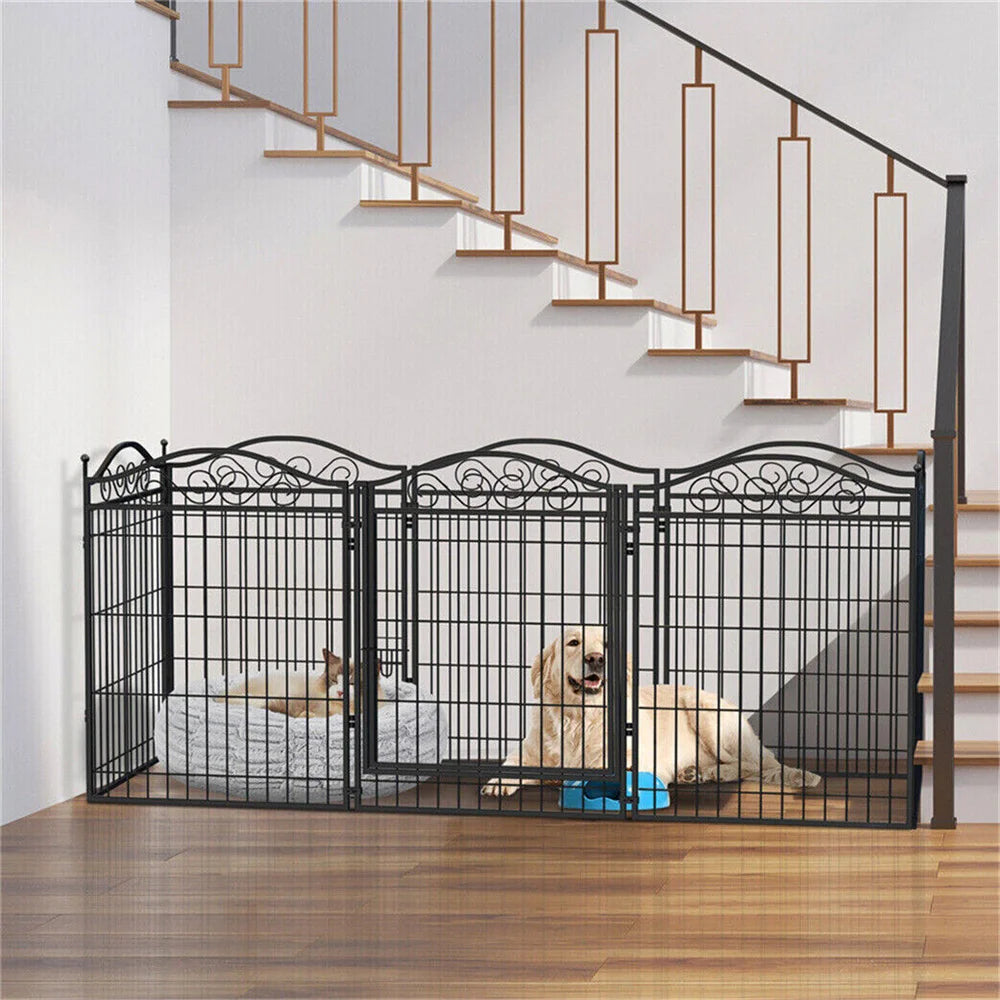 BORWARTH Heavy Duty Dog Playpen Fence Enclosure Cage