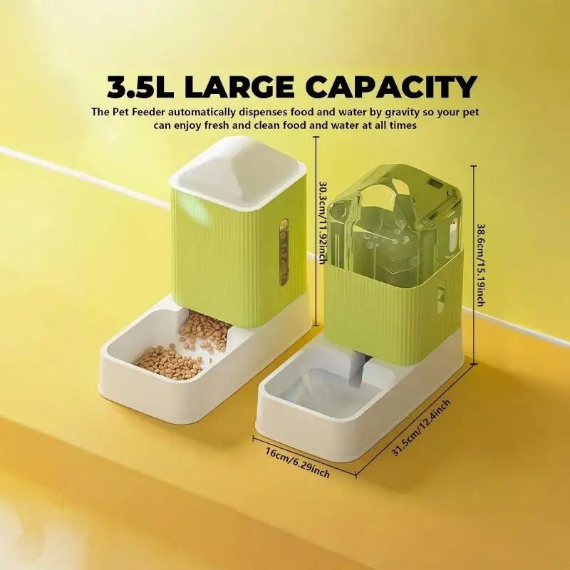 Automatic Dog Cat Feeder And Water Dispenser All In One
