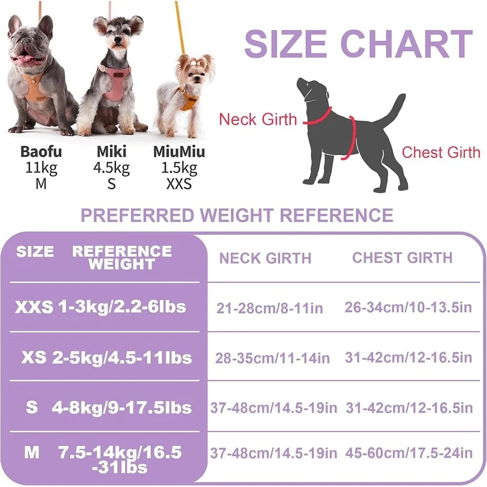 Fujian Adjustable No Pull Escape Proof Puppy Harness Leash