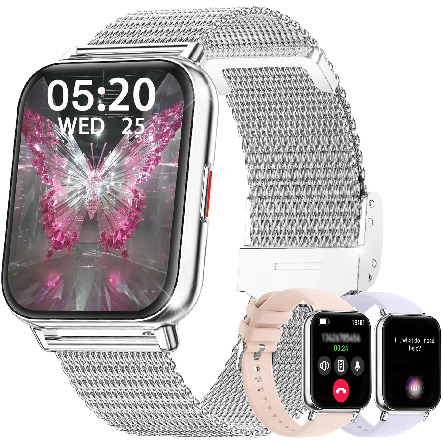 Smart Fitness Watch with Call and Message Alerts for All