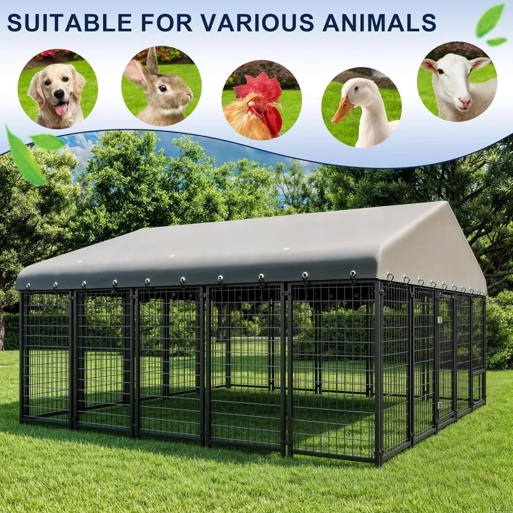 Hignconcerned Heavy Duty Outdoor Dog Kennel With Lock