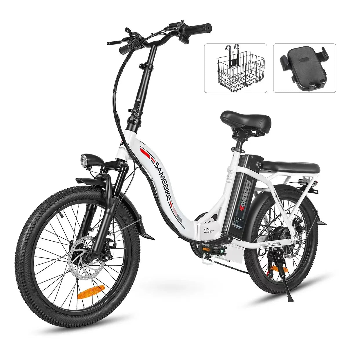 Folding Electric Bike with Removable Battery and 350W Motor