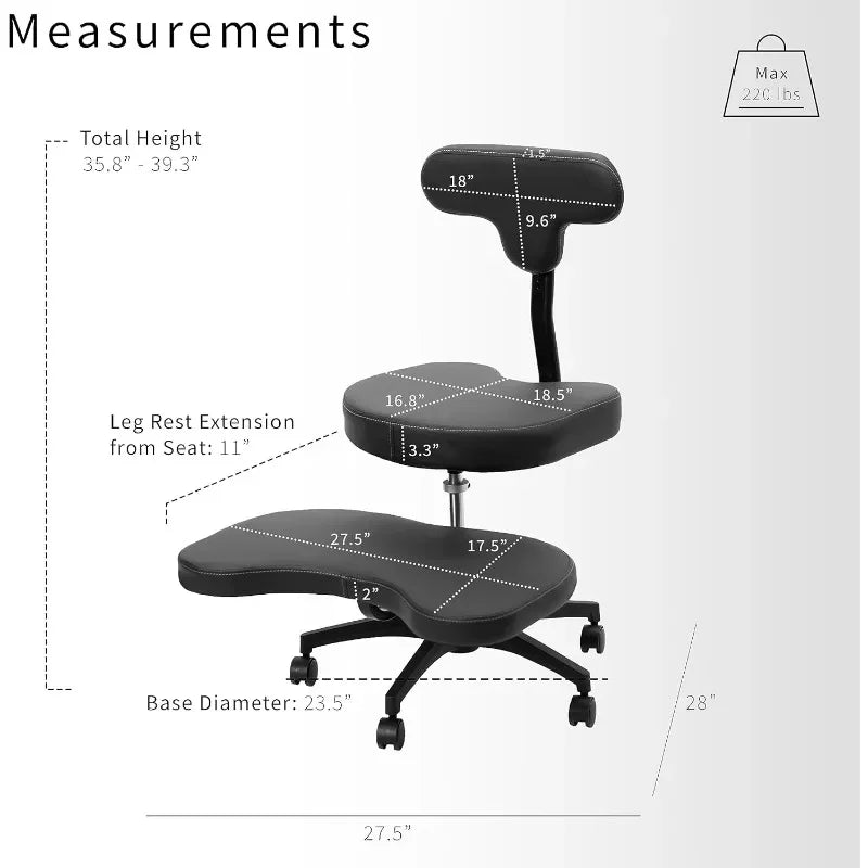 YTYIN Cross Legged Office Chair With Back Support Yoga