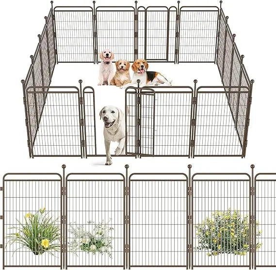 RBXCH Foldable Dog Playpen Indoor Outdoor Exercise Yard