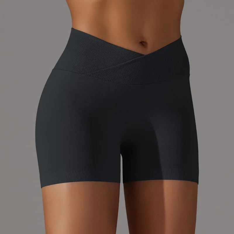 OVESPORTCN Women Yoga Shorts High Waist Breathable Fit