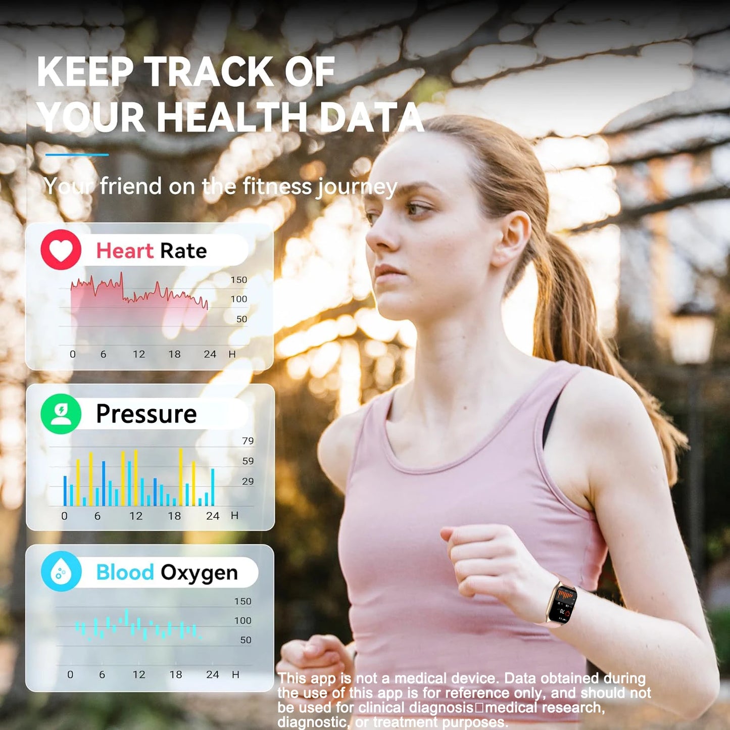 LIVLOVCP AI Voice Assistant Smart Watch Heart Rate Monitor