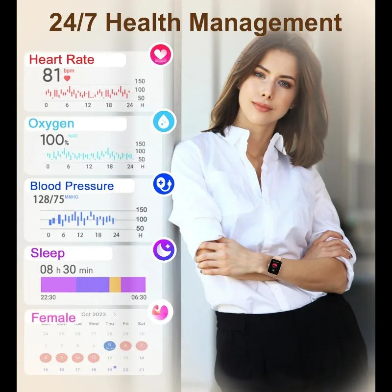 Smart Watch Fitness Tracker with Advanced Health Monitoring Features