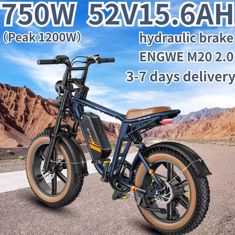ENGWE M20 Electric Bicycle Powerful Off-Road Fat Tire E-bike