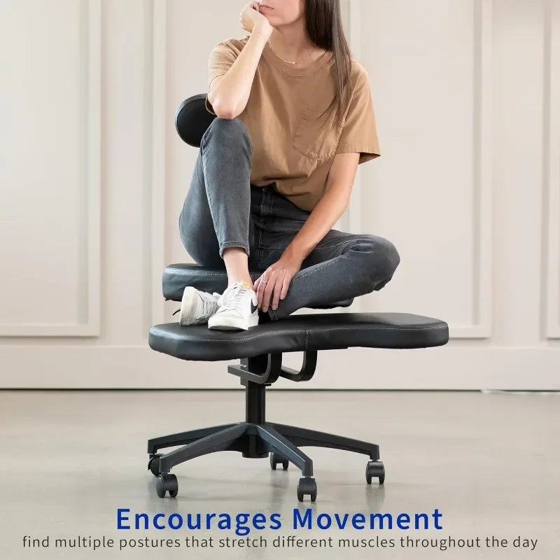 YTYIN Cross Legged Office Chair With Back Support Yoga
