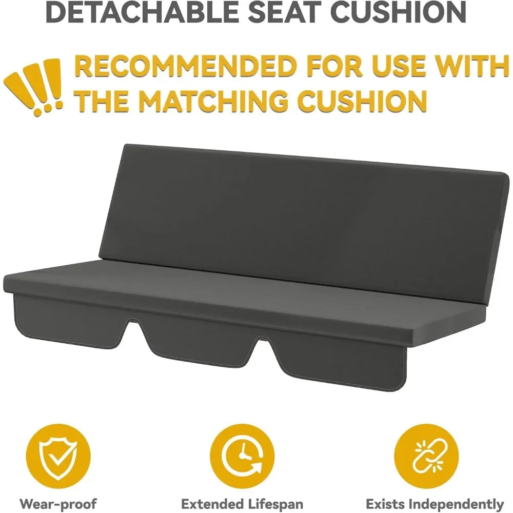 Patio Swing Bench with Adjustable Canopy by NoEnName