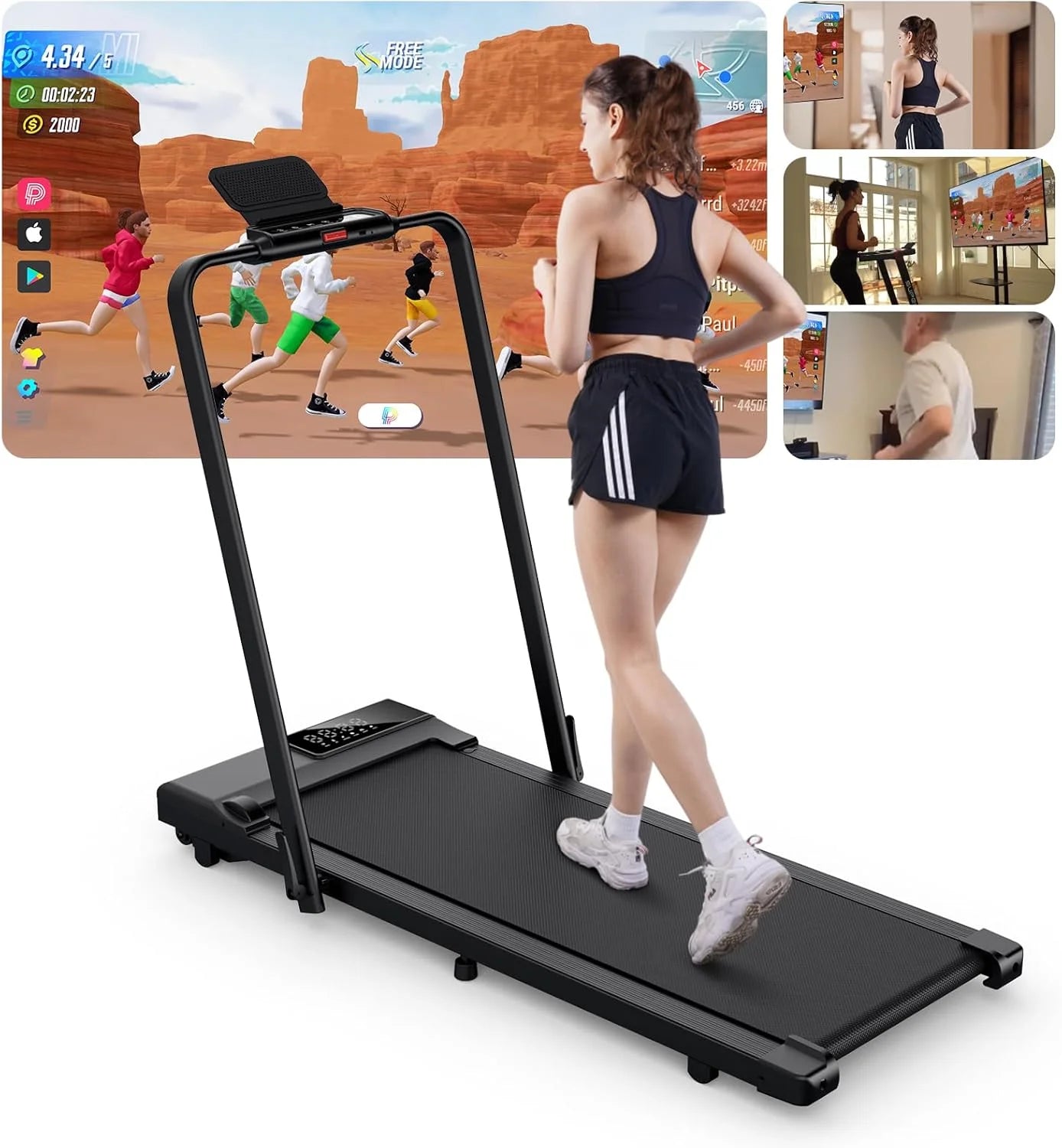 Driving Foldable Treadmill With App Remote Control