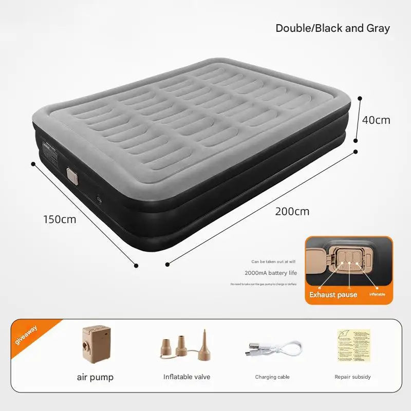 By Inflating Foldable Mattress With Built In Pump Bed