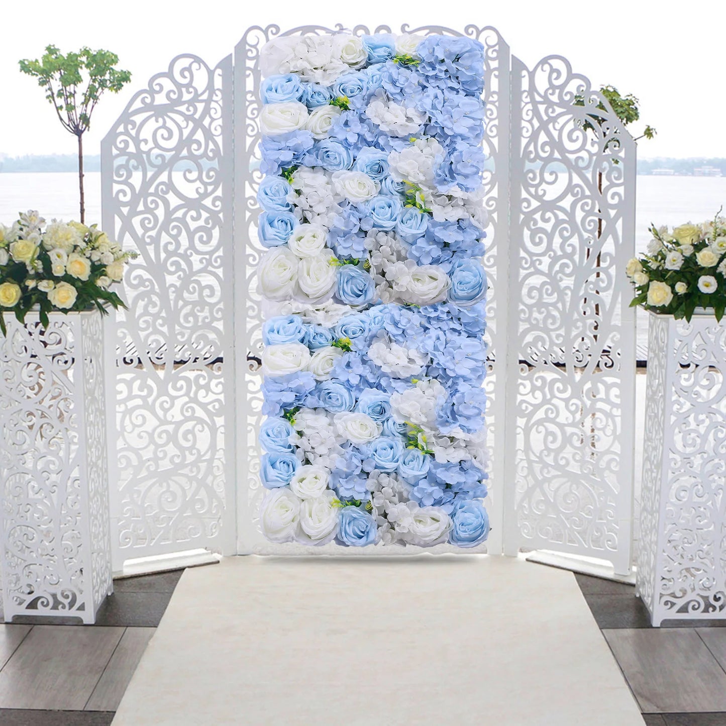 Sichuan Artificial Flowers Backdrop Wall Panels 4PCS Roses