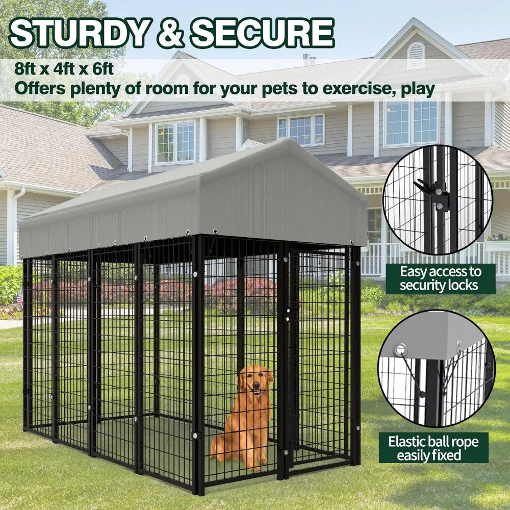 Hign-concerned Heavy Duty Outdoor Dog Kennel Welded Wire