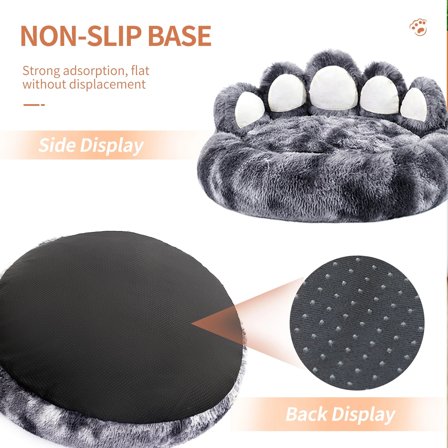 PETARTCN Paw Shape Dog Bed Cushion For Furry Friends Warm