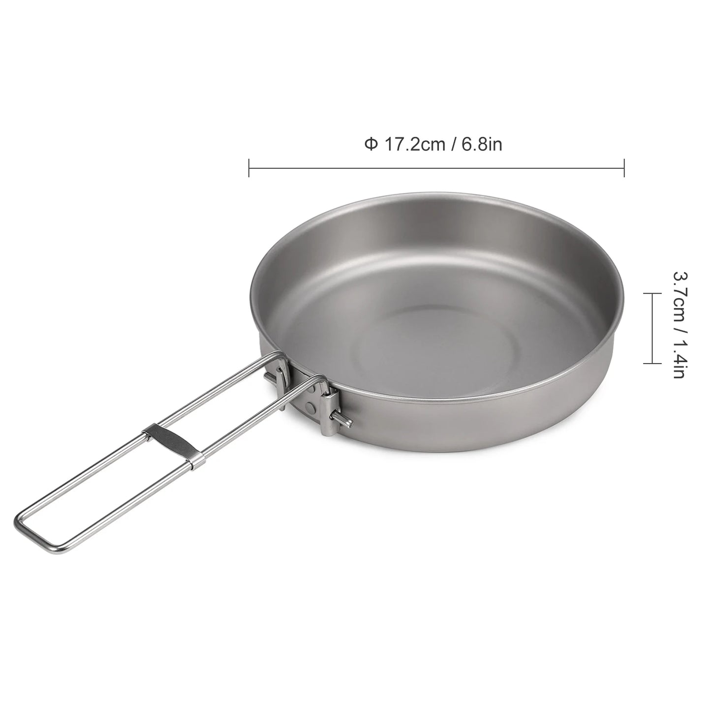 Ultralight Titanium Frypan for Outdoor Camping and Cooking