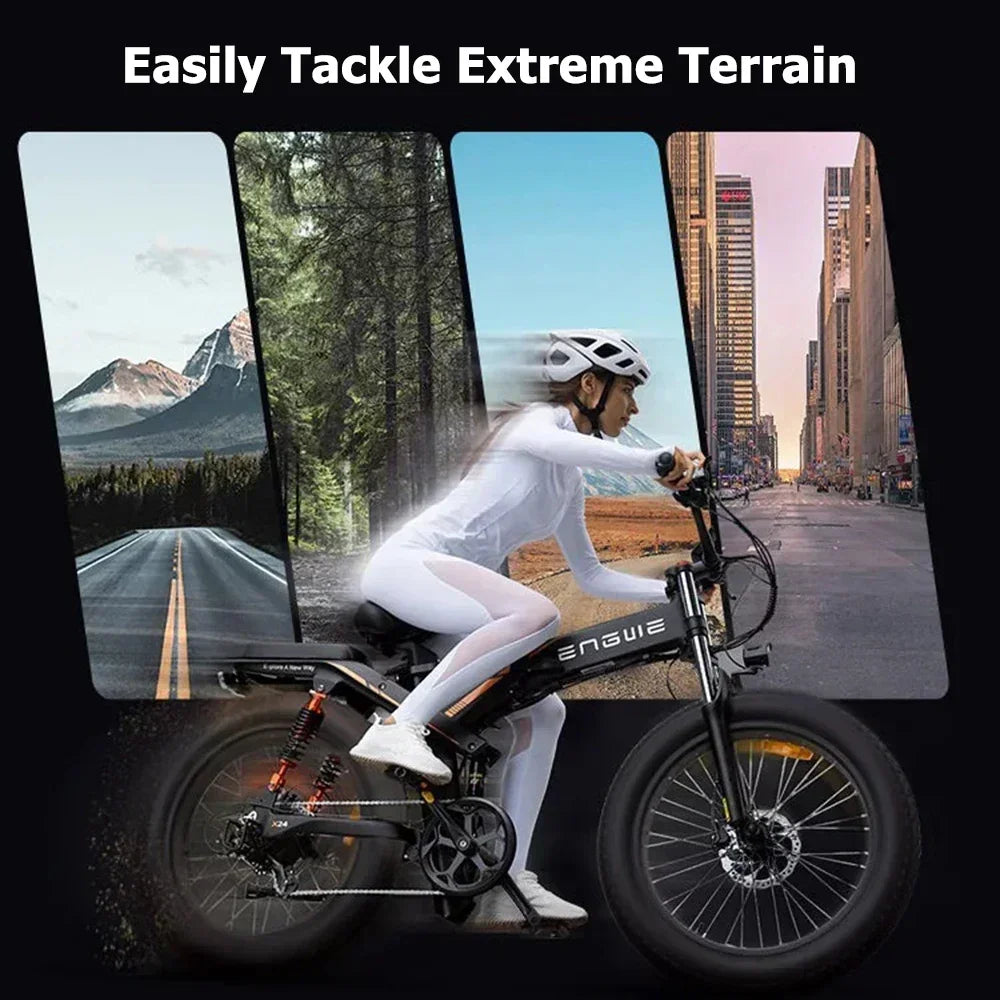Folding Electric Mountain Bike With Powerful 1200W Motor
