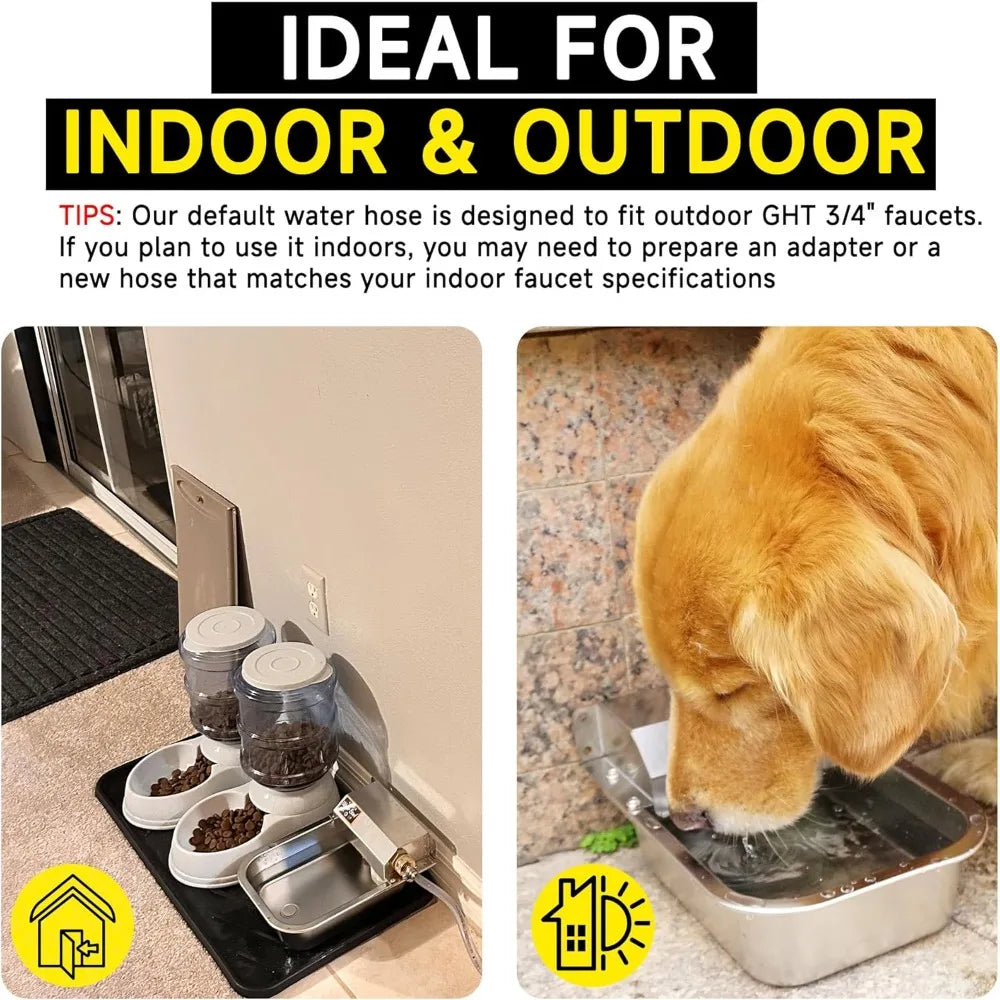 Automatic Dog Water Dispenser Stainless Steel Auto Fill