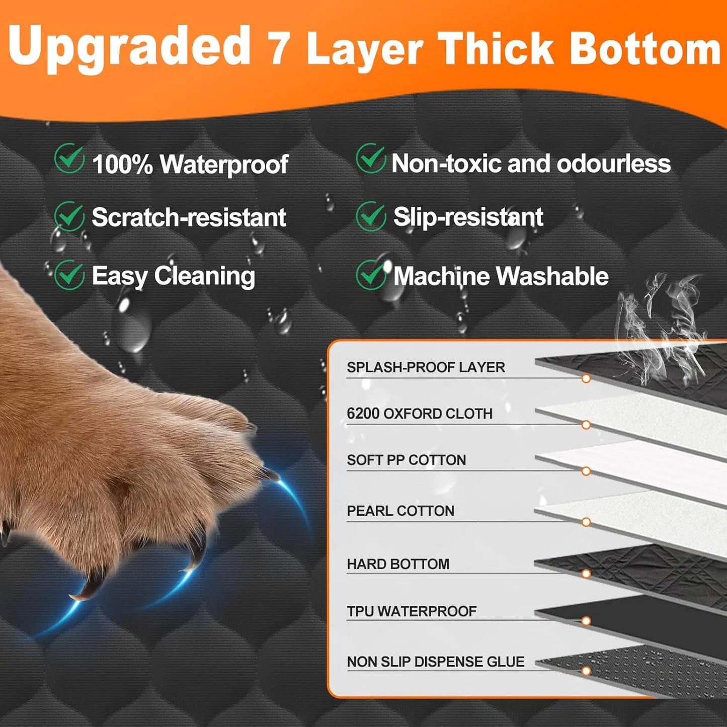 Wedyvko Waterproof Dog Car Seat Hammock Back Seat Protector