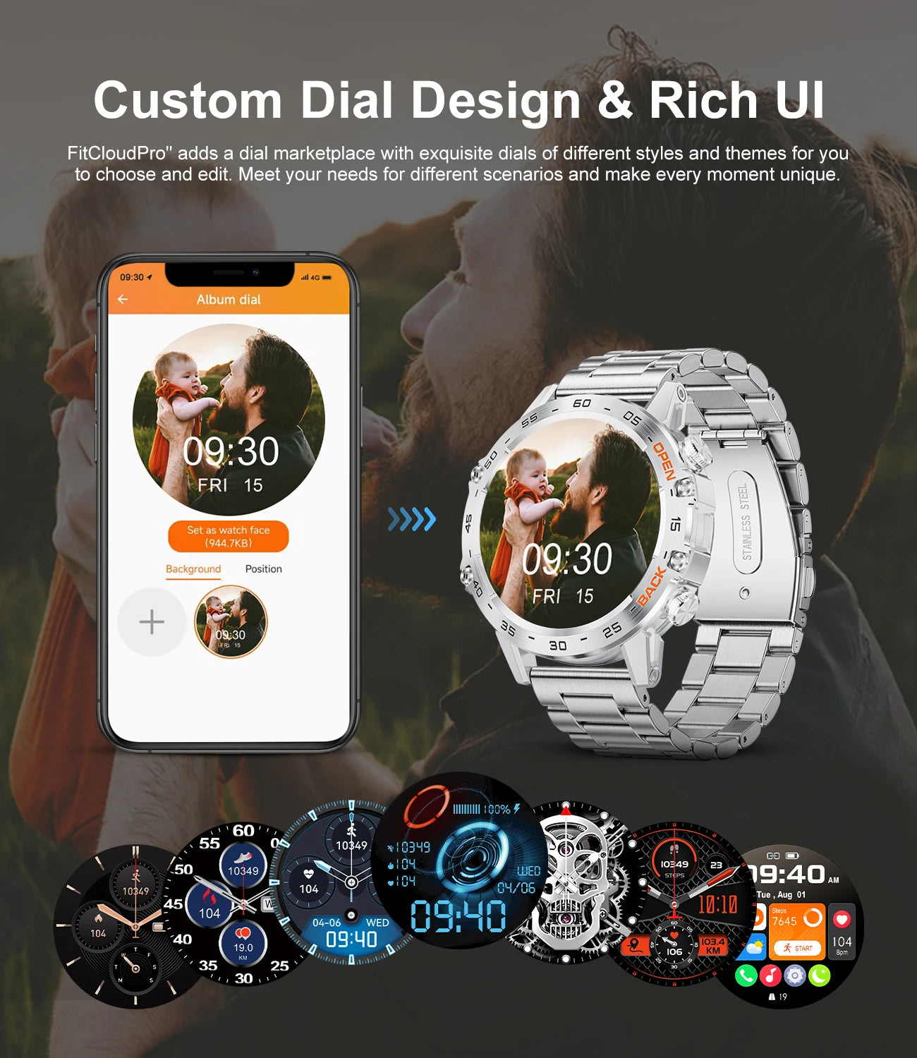LIGE Bluetooth Smart Watch for Men with Health Monitoring Features