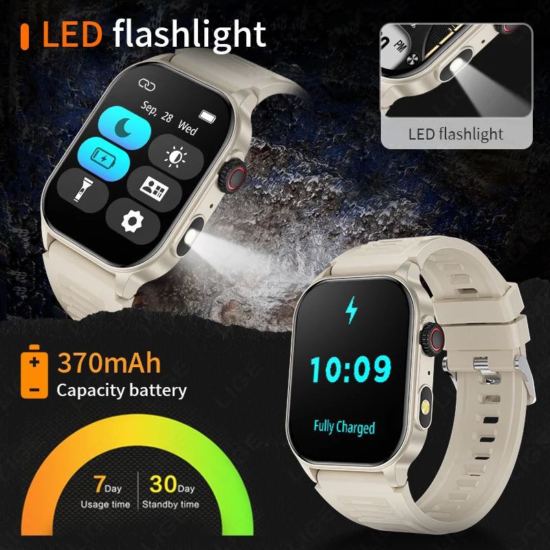 LIGE Smart Watch for Men with Health Monitoring and Bluetooth