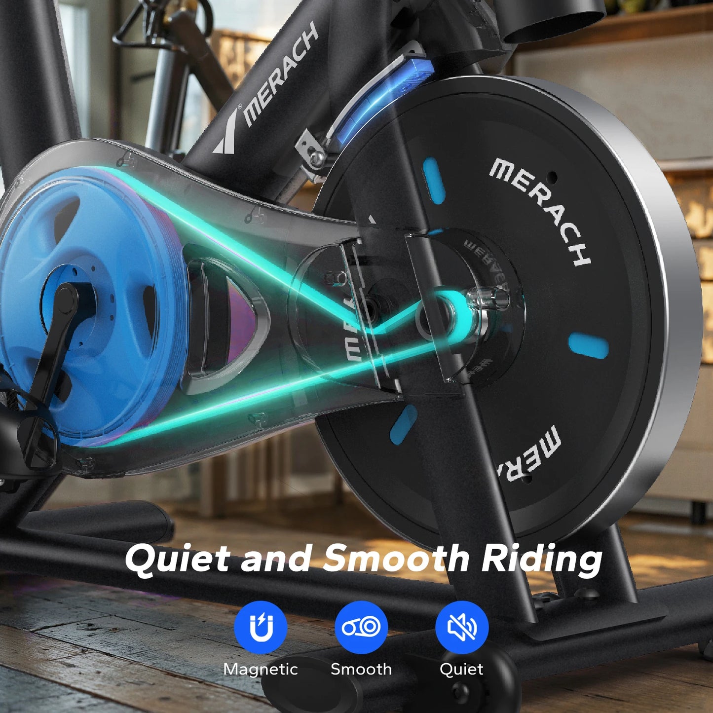 MERACH Magnetic Stationary Exercise Bike with Exclusive App