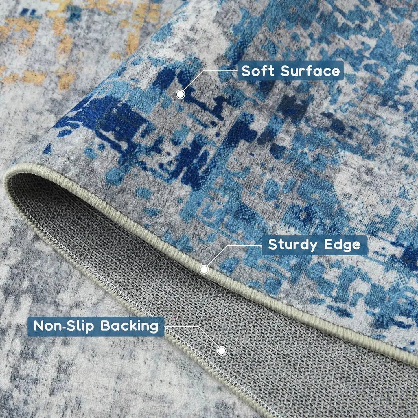 Soft Modern Abstract Area Rug for Stylish Living Room Decor
