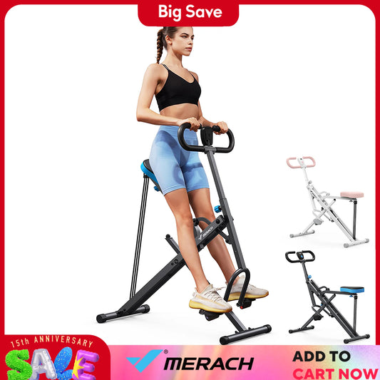 MERACH 2in1 Squat And Rowing Machine Foldable Home Gym