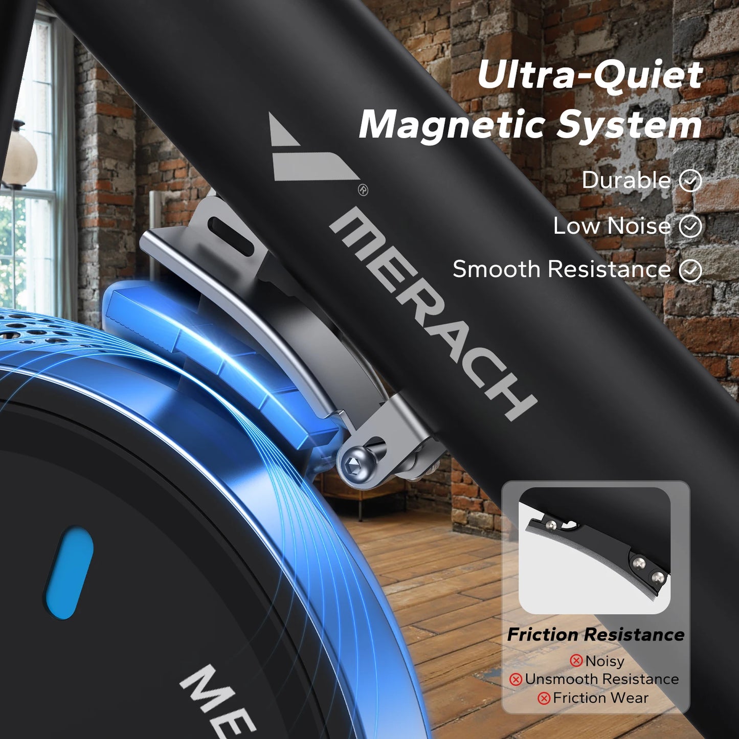 MERACH Magnetic Stationary Exercise Bike with Exclusive App