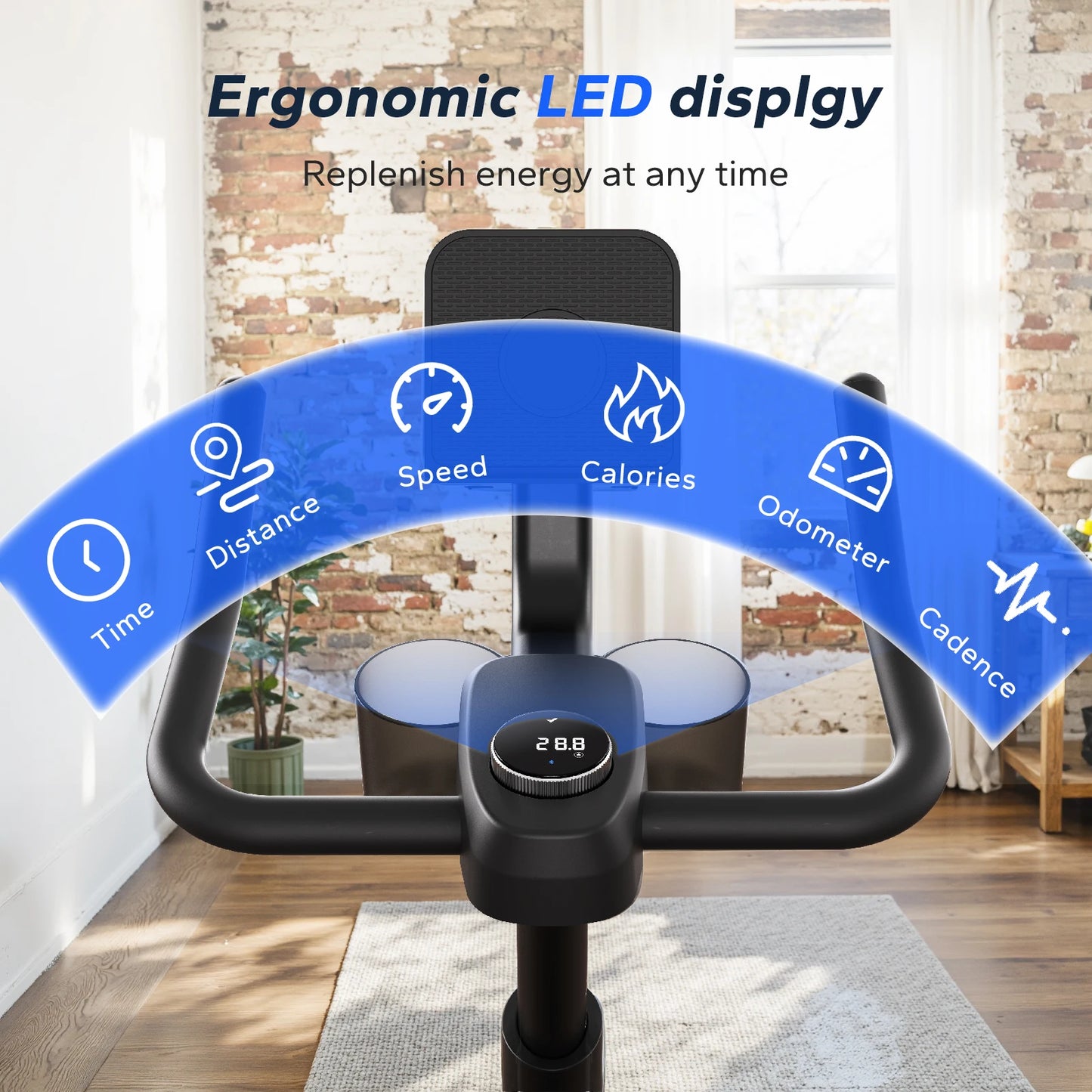 MERACH Magnetic Stationary Exercise Bike with Exclusive App