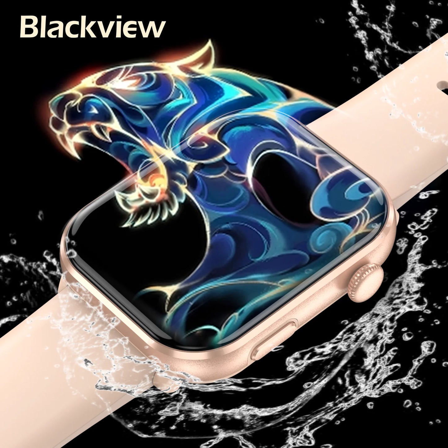 IOWODO Bluetooth Smartwatch with AMOLED Display and Health Monitoring