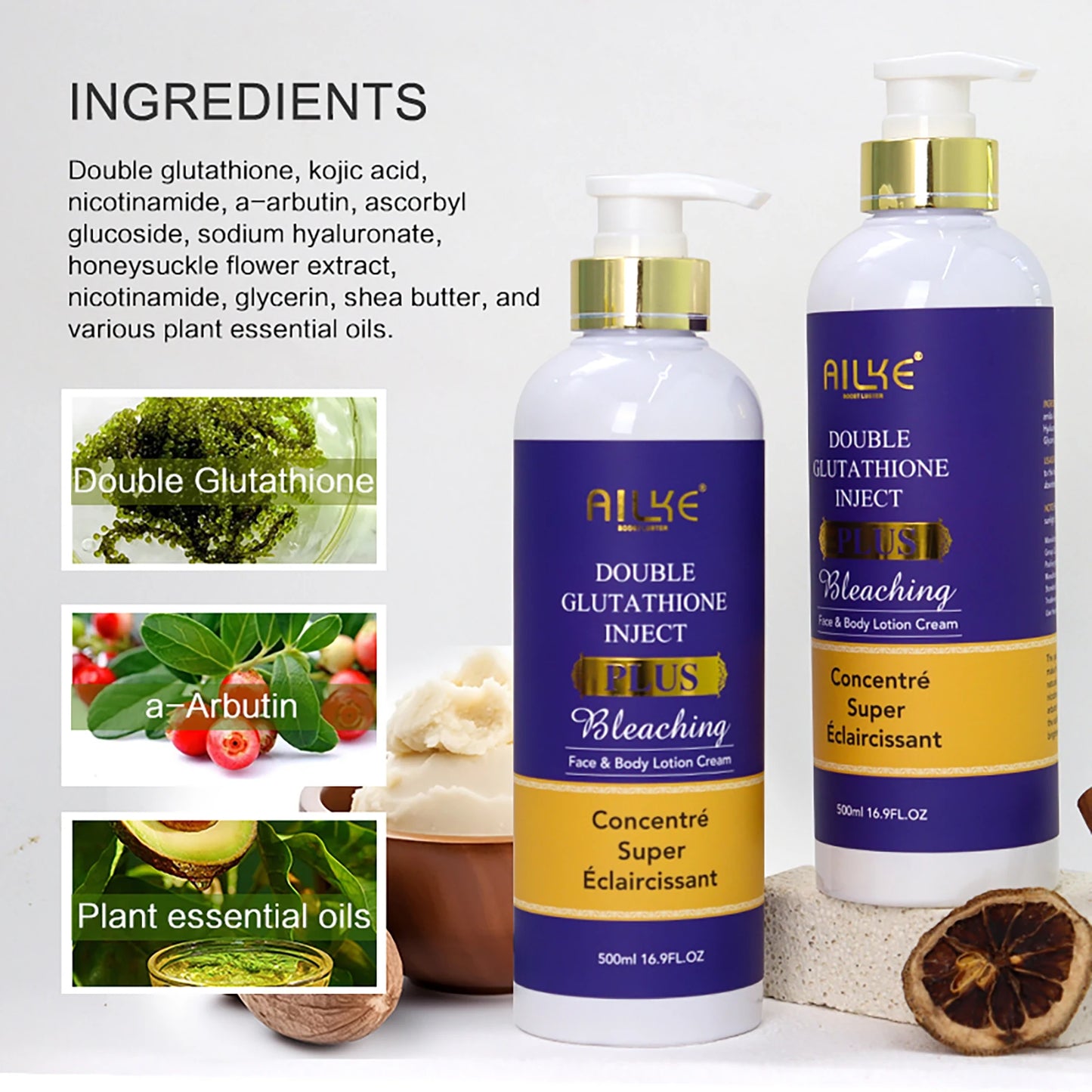 AILKE Natural Glow Serum for Brightening and Moisturizing Skin