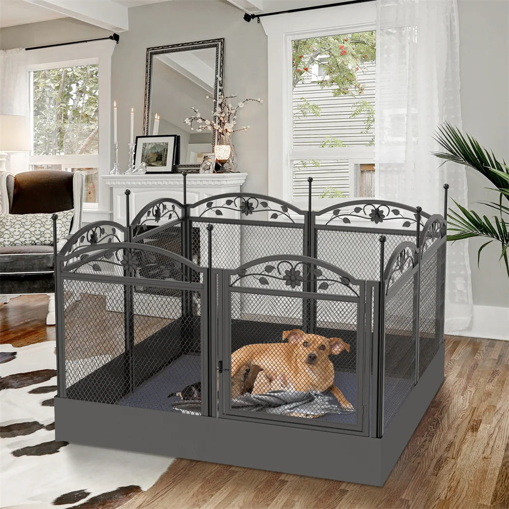 Borwarth Heavy Duty Dog Playpen With Waterproof Mat