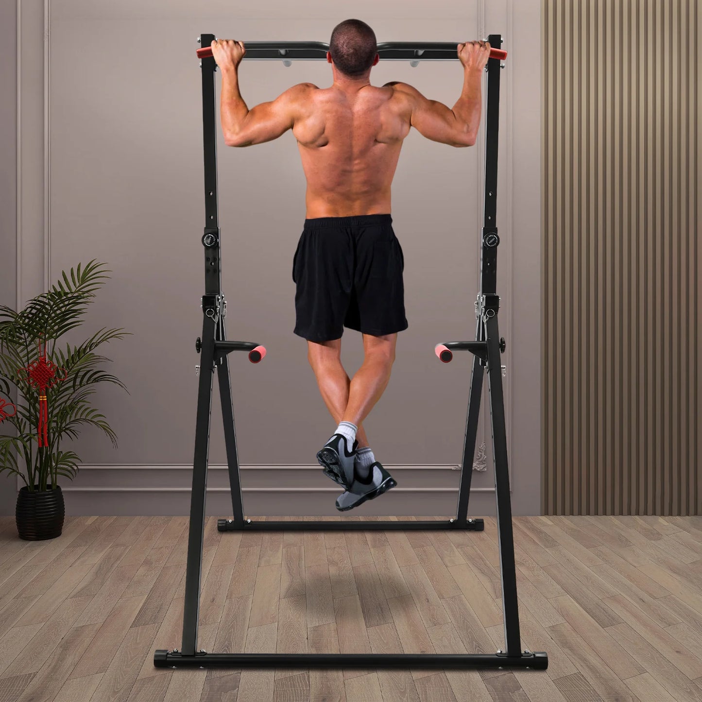 Triangular Pull Up Station Bar Adjustable Height Home Gym