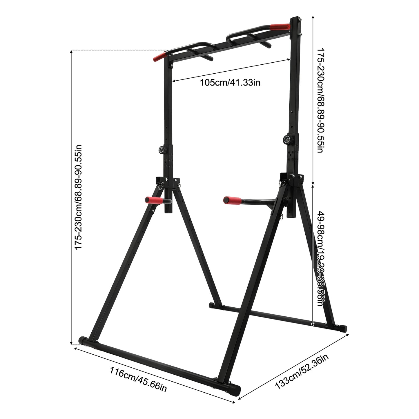 Triangular Pull Up Station Bar Adjustable Height Home Gym
