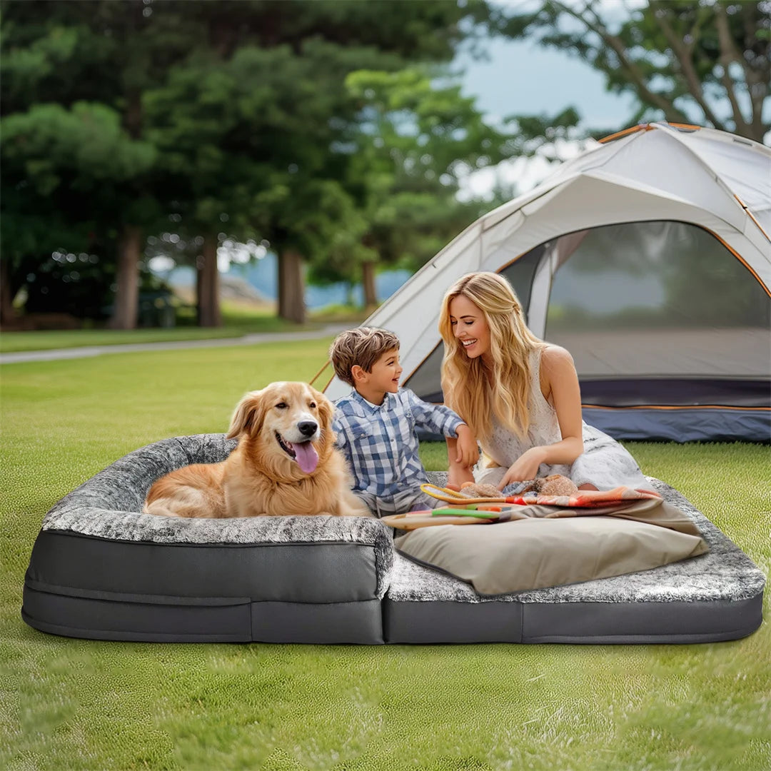 BINGOPAWCN Foldable Giant Dog Bed Calming Orthopedic