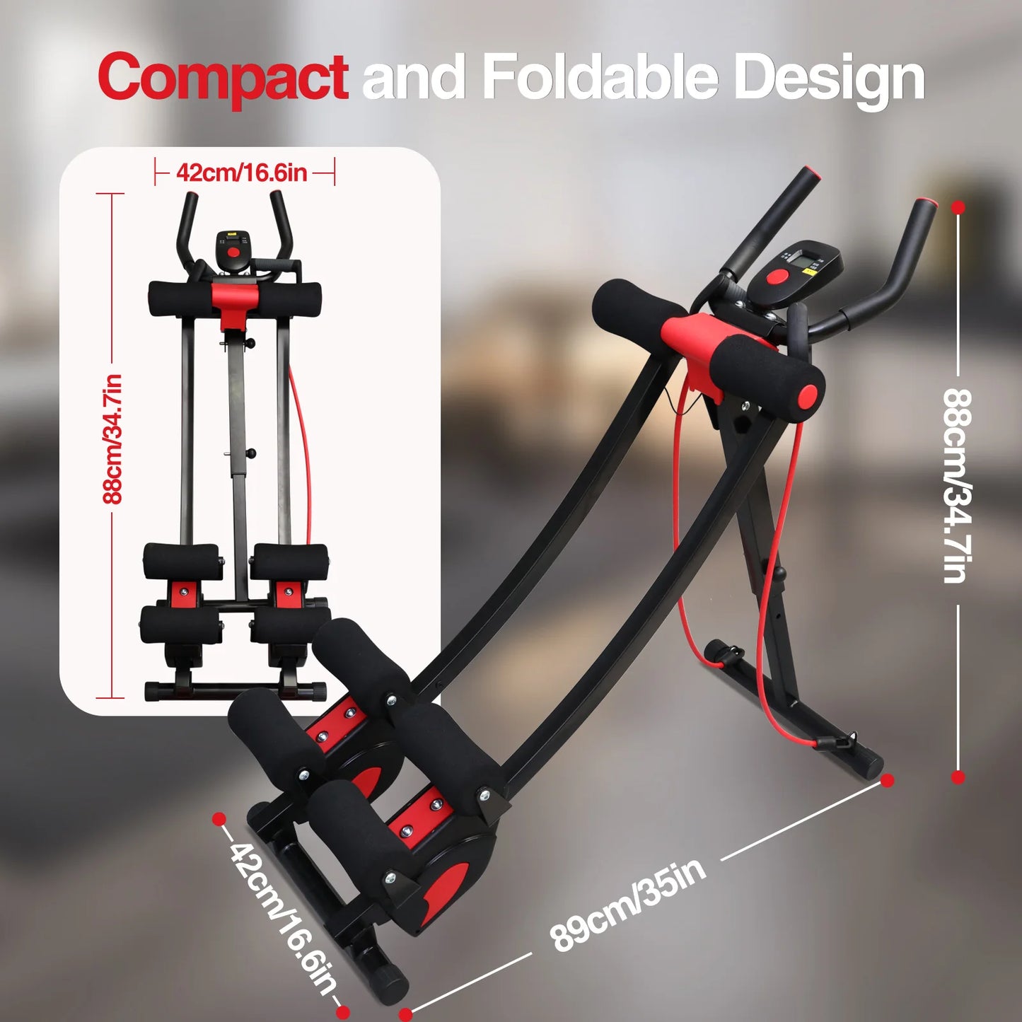 Function Dual Track Abdominal Roller Exercise Machine