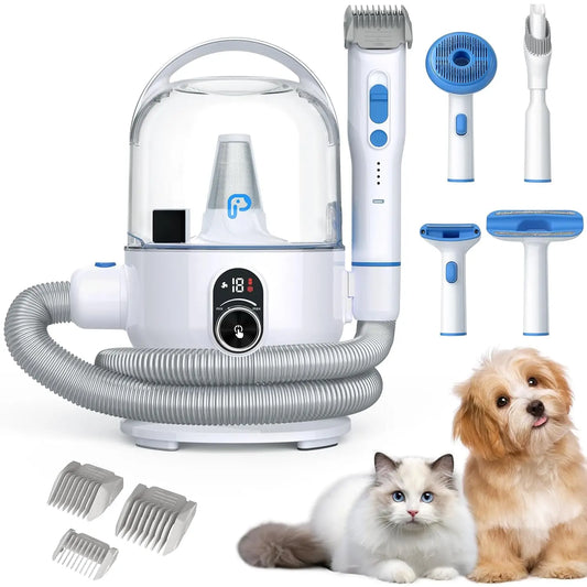HiMISS Dog Grooming Kit Vacuum Suction for Pet Hair