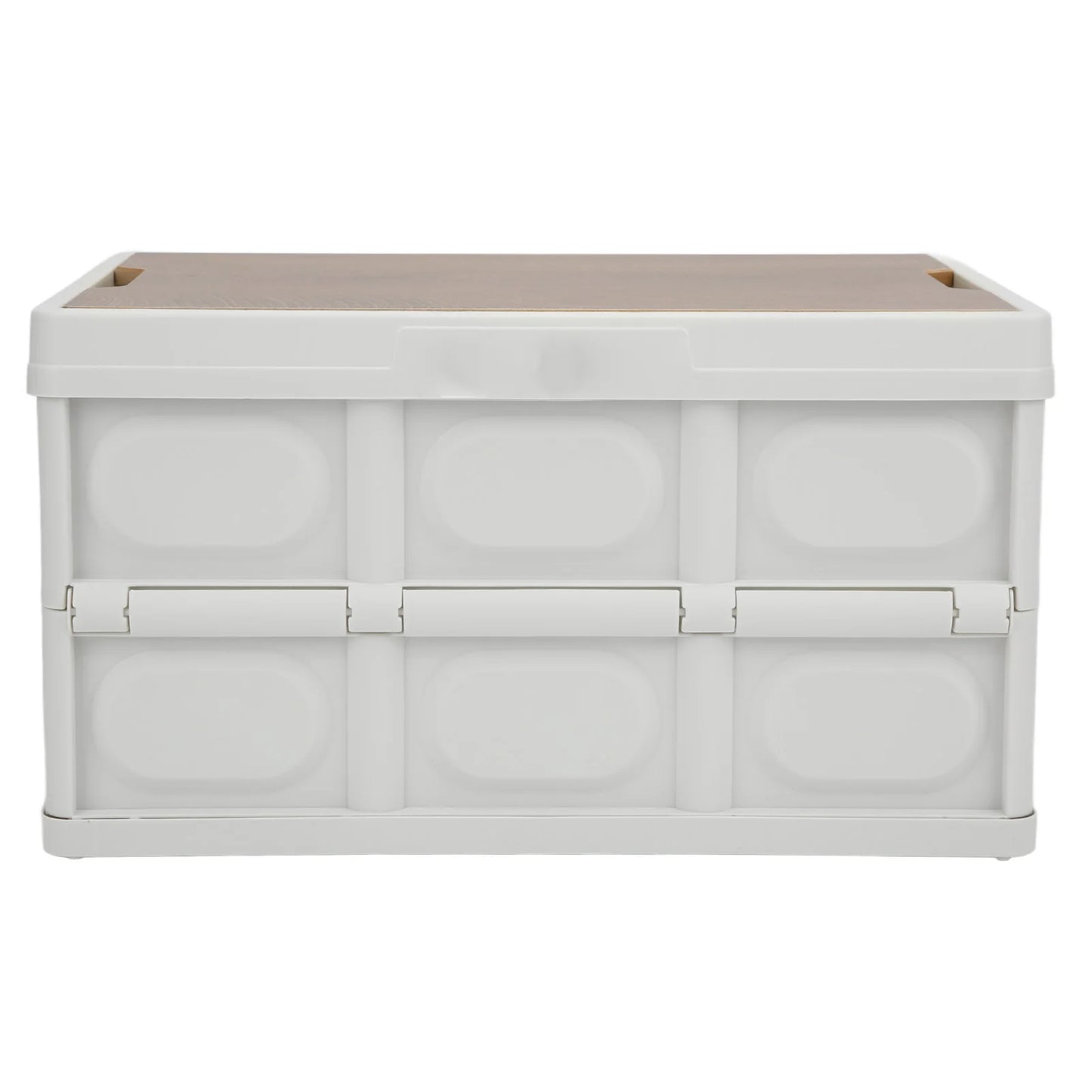 Outdoor Multifunctional Folding Storage Box with Wooden Panel