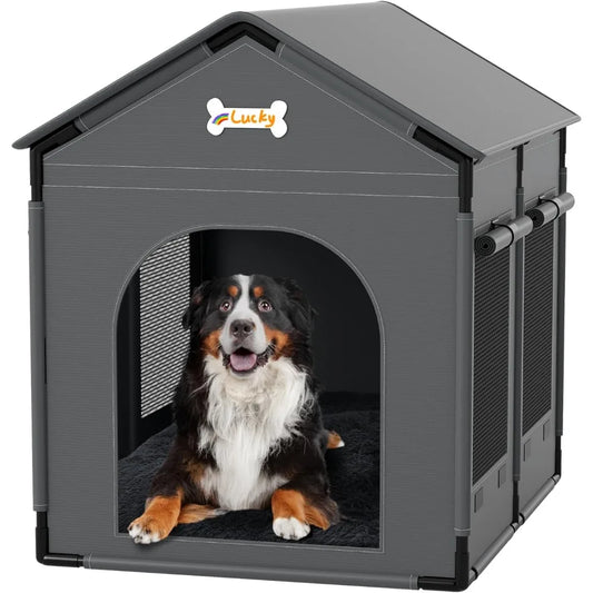 Indoor Dog House Kennel Bed Mat With Cushion For Pets