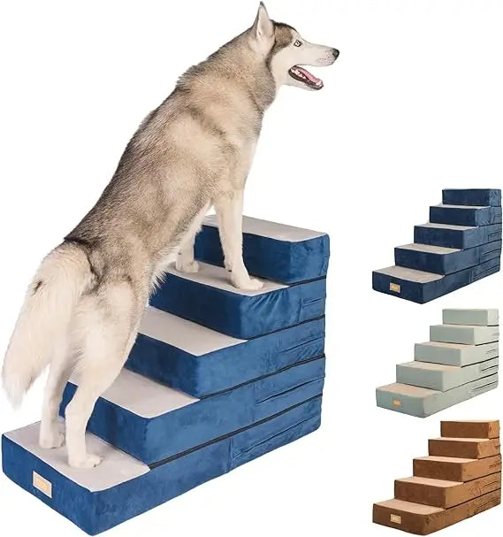 Color All In One Adjustable Dog Steps Ramp UltraPremium