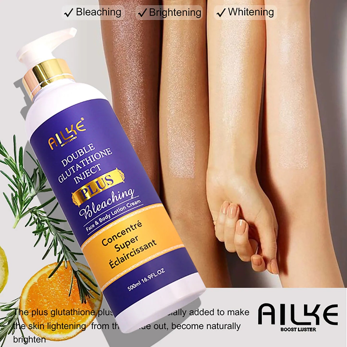 AILKE Natural Glow Serum for Brightening and Moisturizing Skin