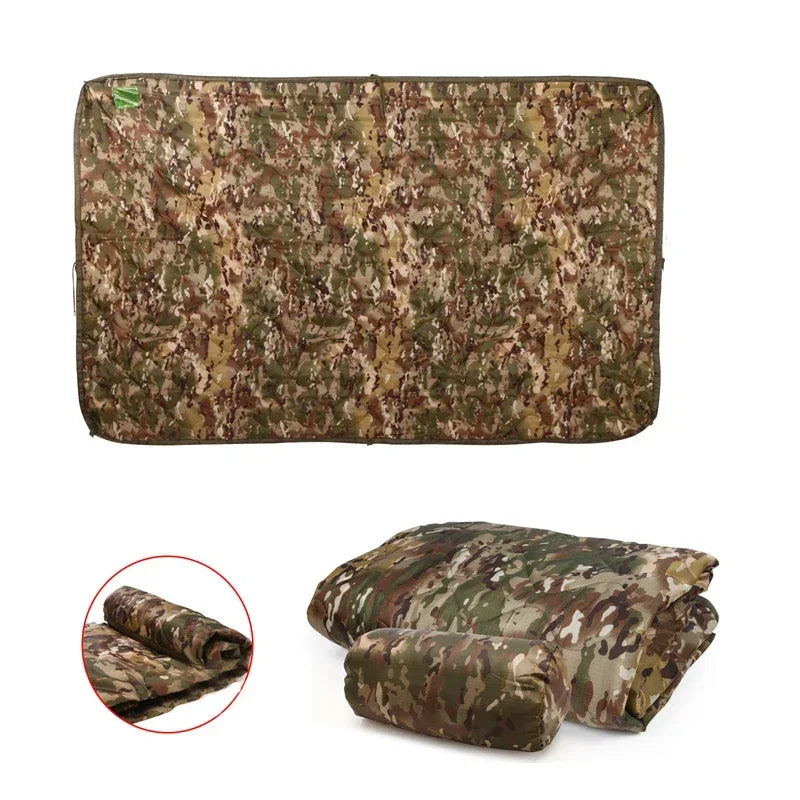Tactical Camouflage Poncho Liner Blanket for Outdoor Adventures