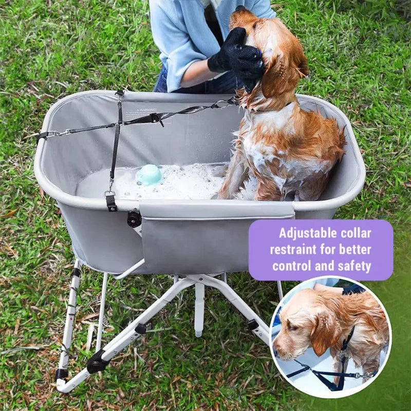 Dog Litter Pet Bath Tubs Foldable Grooming Station Pro