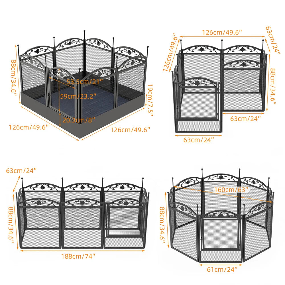 Borwarth Heavy Duty Dog Playpen With Waterproof Mat