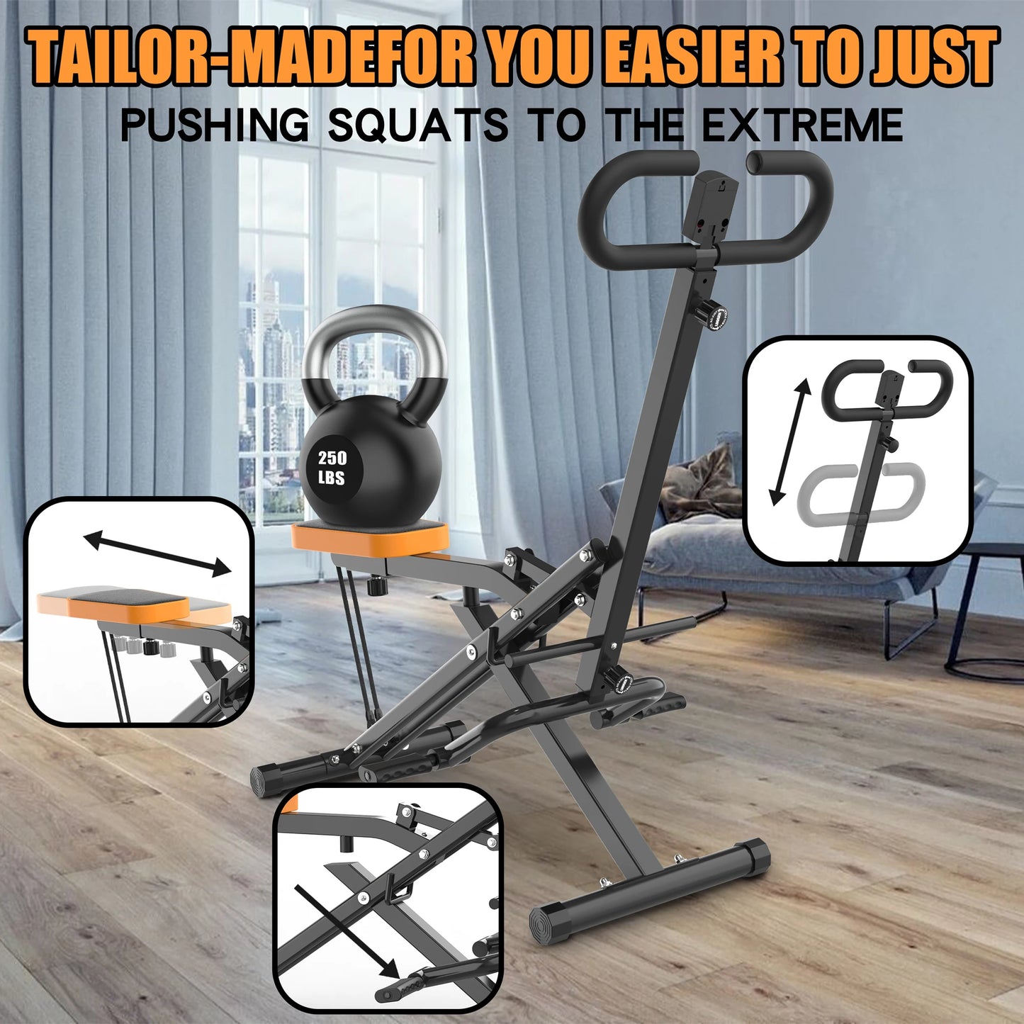Hign-concerned Glute Training Squat Machine Foldable Band