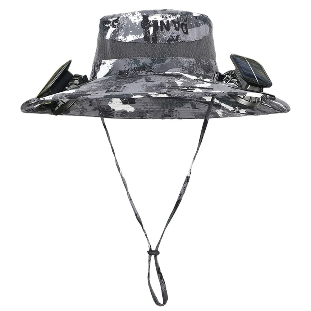 Alloet Solar Fan Hat For Outdoor Fishing And Camping